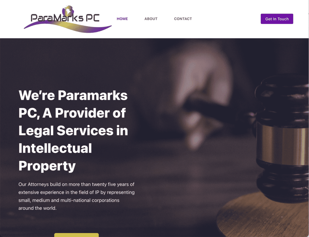 Paramarks PC website preview Website Design Examples